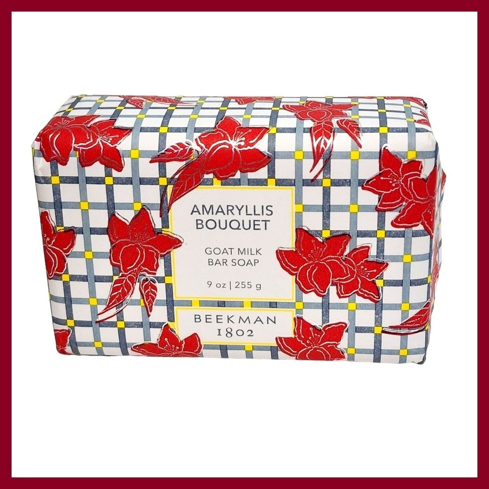 Beekman 1802 AMARYLLIS BOUQUET Goat Milk Bar Soap 9 oz. Full Size New